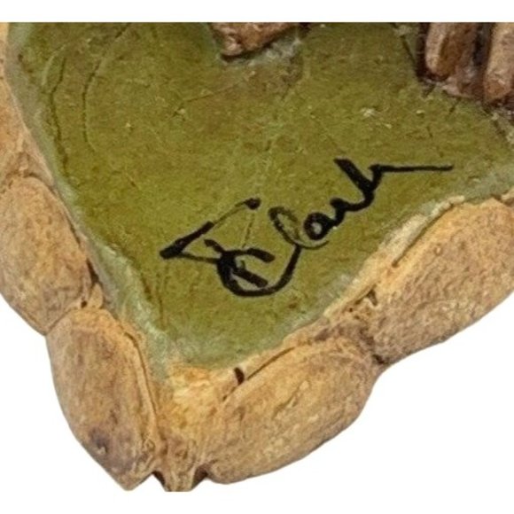 Tom Clark Gnome SLIM Signed Figurine #12 Gym Exercise Push-Ups Fitness 1989 COA - Picture 8 of 9